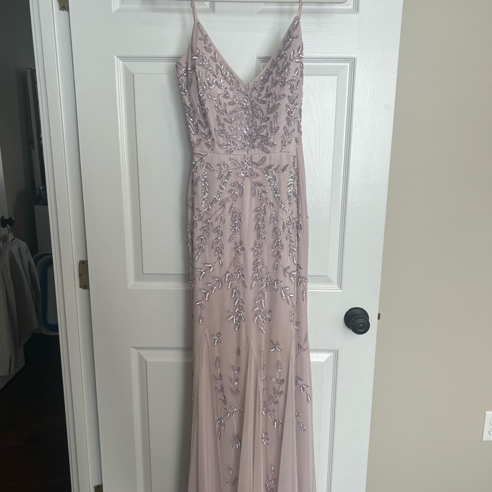 Elegant Lavender Embellished Gown